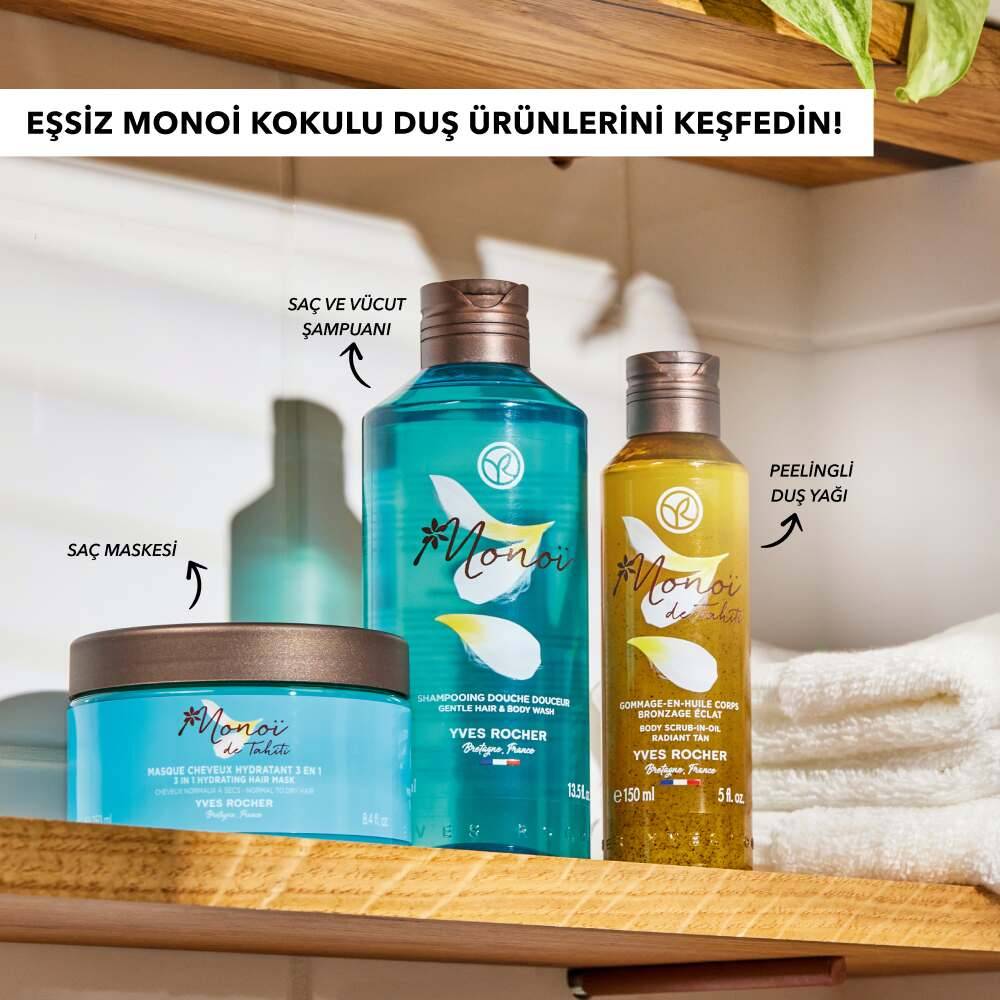 Monoi Nemlendirici Saç ve Vücut Şampuanı-Monoi de Tahiti-SLS,SLES içermez-Vegan