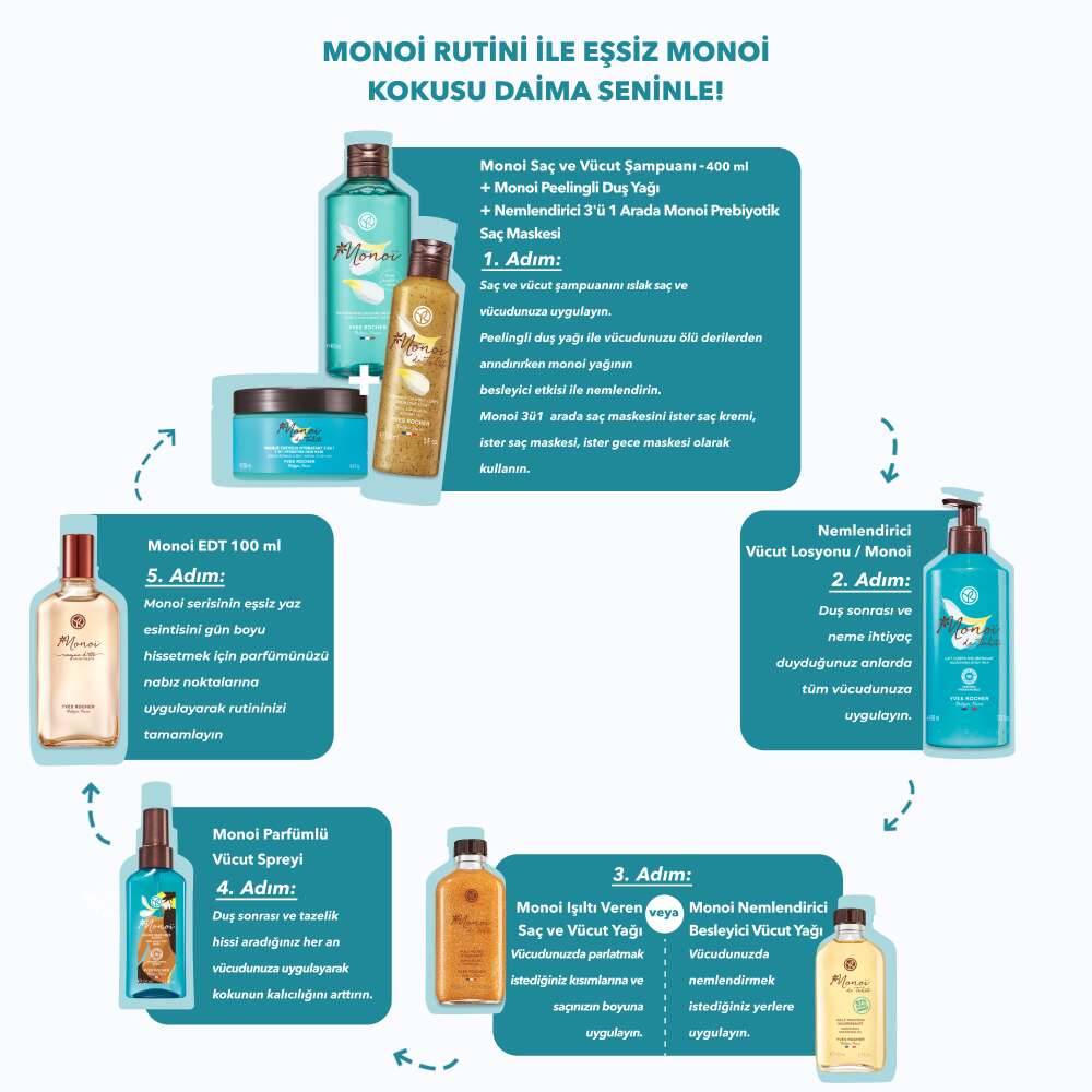 Monoi Nemlendirici Saç ve Vücut Şampuanı-Monoi de Tahiti-SLS,SLES içermez-Vegan