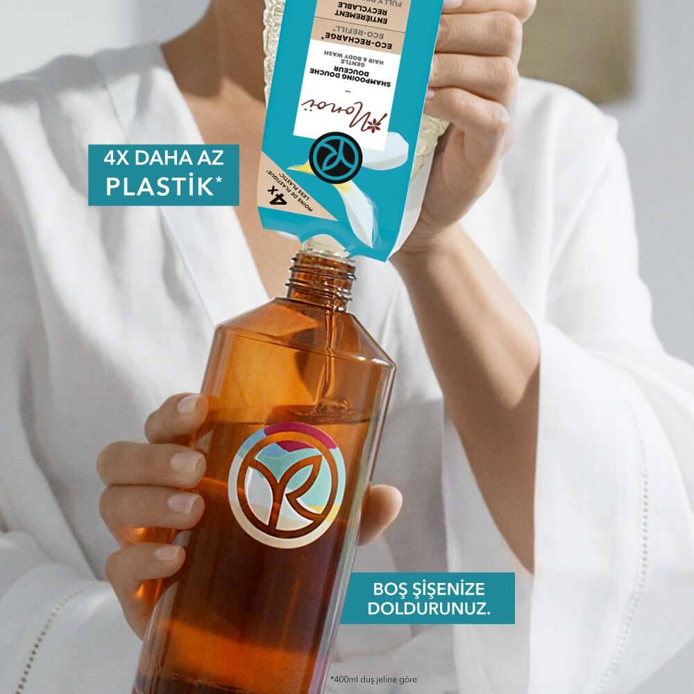 Monoi Eko Refill Yedek Saç ve Vücut Şampuanı-Monoi de Tahiti-SLS, SLES içermez-Vegan