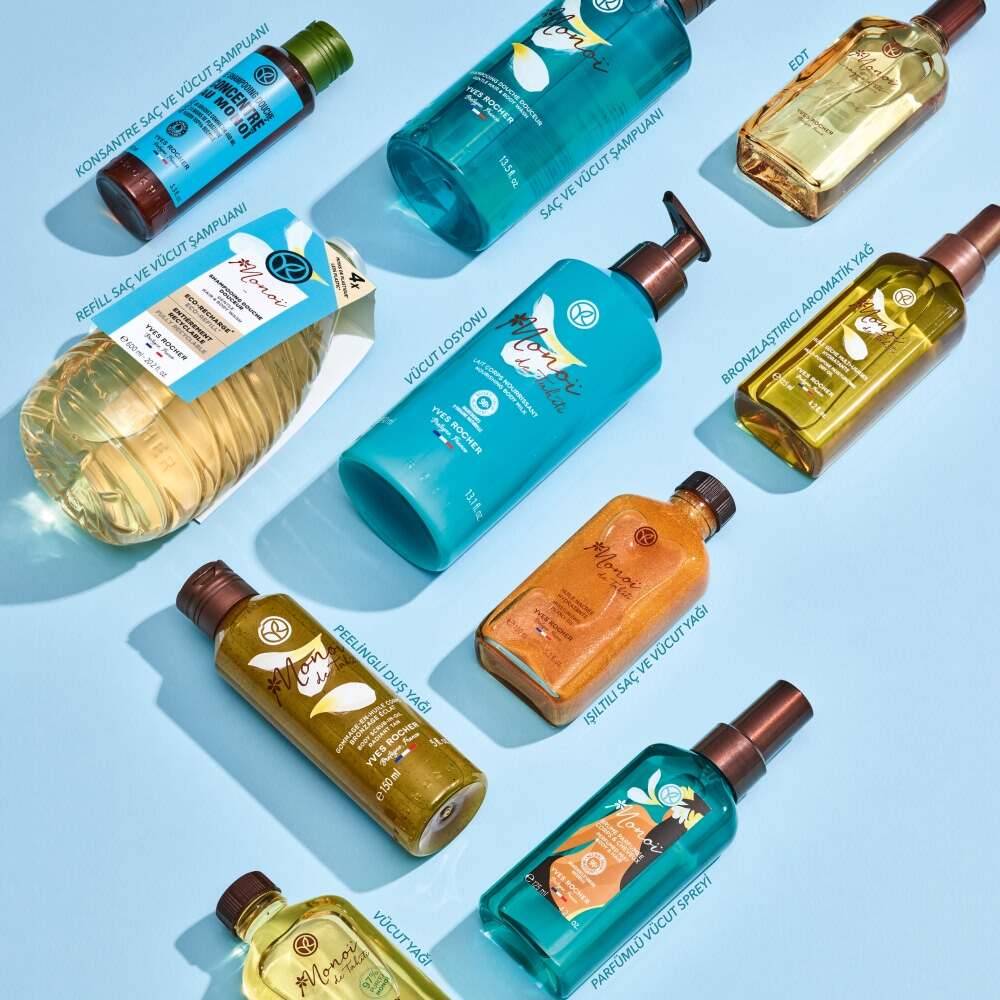 Monoi Eko Refill Yedek Saç ve Vücut Şampuanı-Monoi de Tahiti-SLS, SLES içermez-Vegan