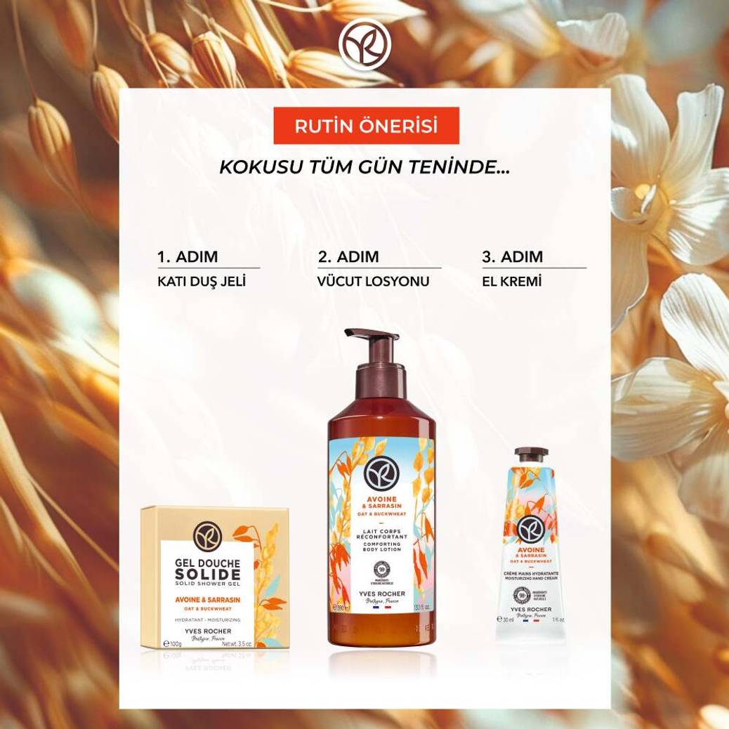 Katı Duş Jeli - Nemlendirici Rahatlatıcı Yulaf Karabuğday-SLS,SLES İçermez-Vegan