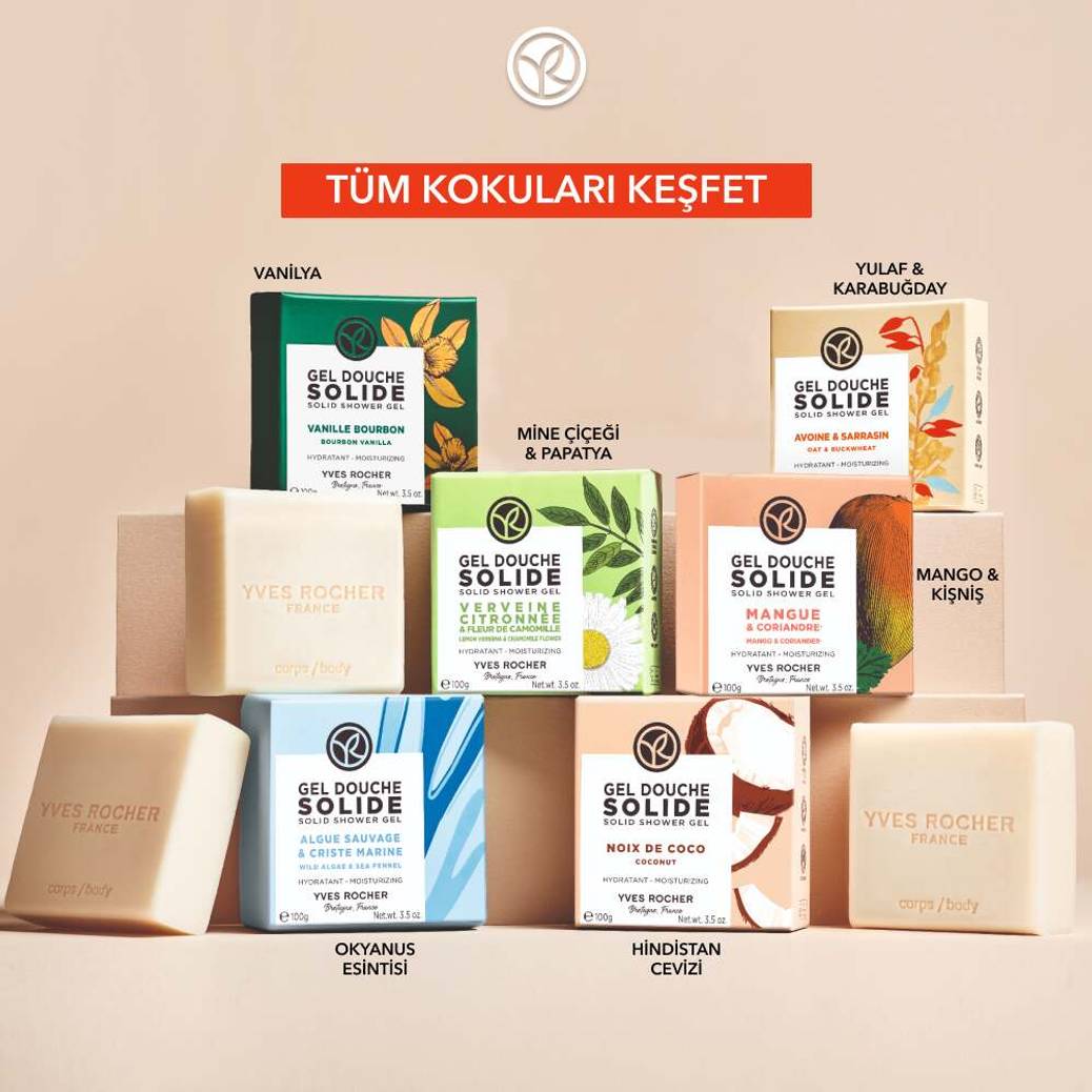 Katı Duş Jeli - Nemlendirici Rahatlatıcı Yulaf Karabuğday-SLS,SLES İçermez-Vegan