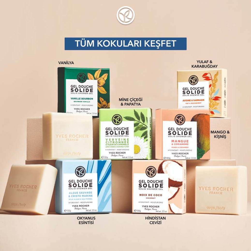 Katı Duş Jeli - Nemlendirici Serinletici Okyanus Esintisi-SLS,SLES İçermez-Vegan