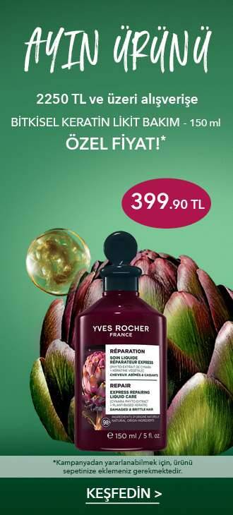 Ayın Ürünü: 2250TL ve üzeri alışverişlerde Onarıcı Bitkisel Keratin Likit Bakım 399.90TL!