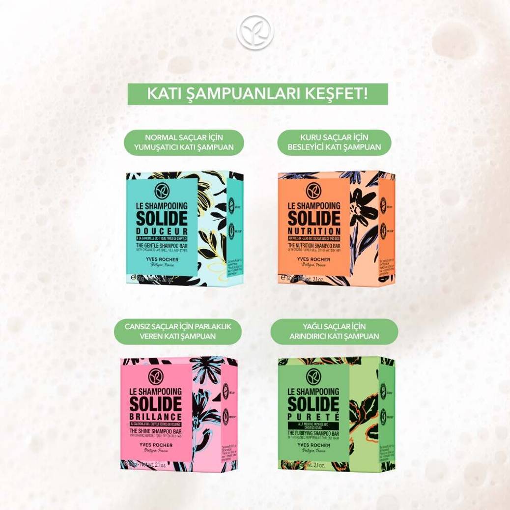 Arındırıcı Katı Şampuan - Yağlı Saçlar - SLS,SLES içermez,Tuzsuz, Vegan