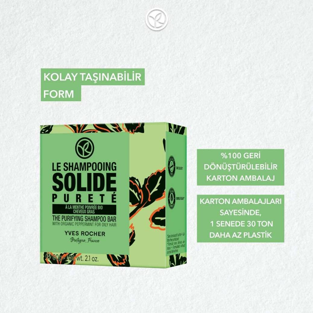 Arındırıcı Katı Şampuan - Yağlı Saçlar - SLS,SLES içermez,Tuzsuz, Vegan