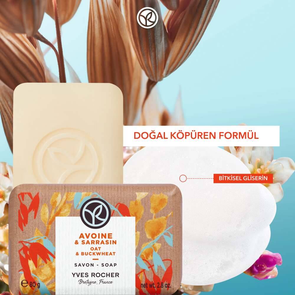 Katı Sabun - Rahatlatıcı Yulaf & Karabuğday -SLS,SLES İçermez-Vegan