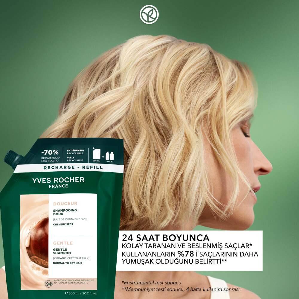 Besleyici Kolay Tarama Refill Şampuanı - Normal / Kuru Saçlar - SLS,SLES içermez , Tuzsuz , Vegan