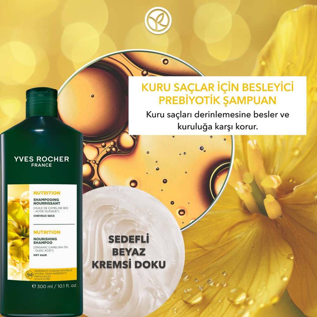 Besleyici Prebiyotik Şampuan - Kuru Saçlar - Tuzsuz, SLS,SLES İçermez , Vegan