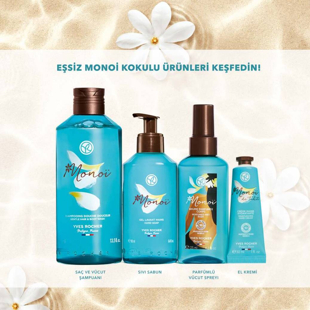 Monoi Nemlendirici Sıvı Sabun-Monoi de Tahiti- SLS, SLES İçermez-Vegan