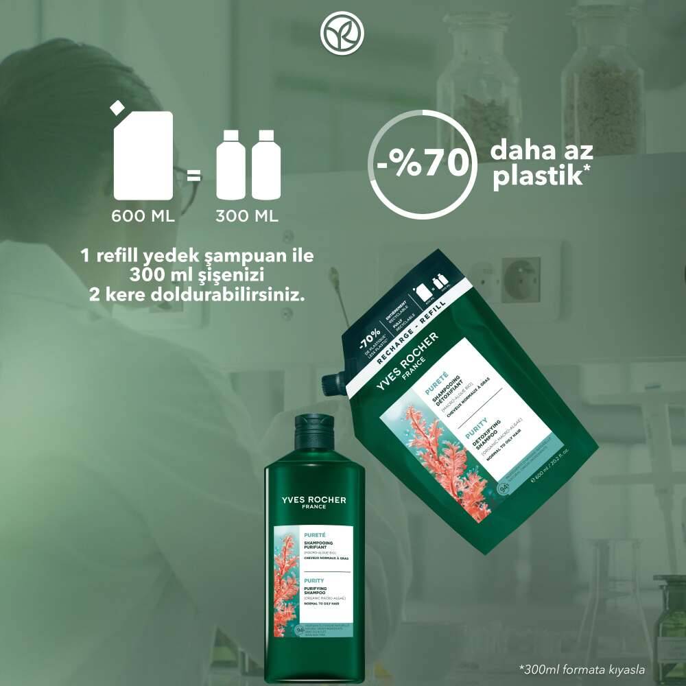 Arındırıcı Refill Şampuan - Yağlı Saçlar - SLS,SLES içermez, Tuzsuz, Vegan