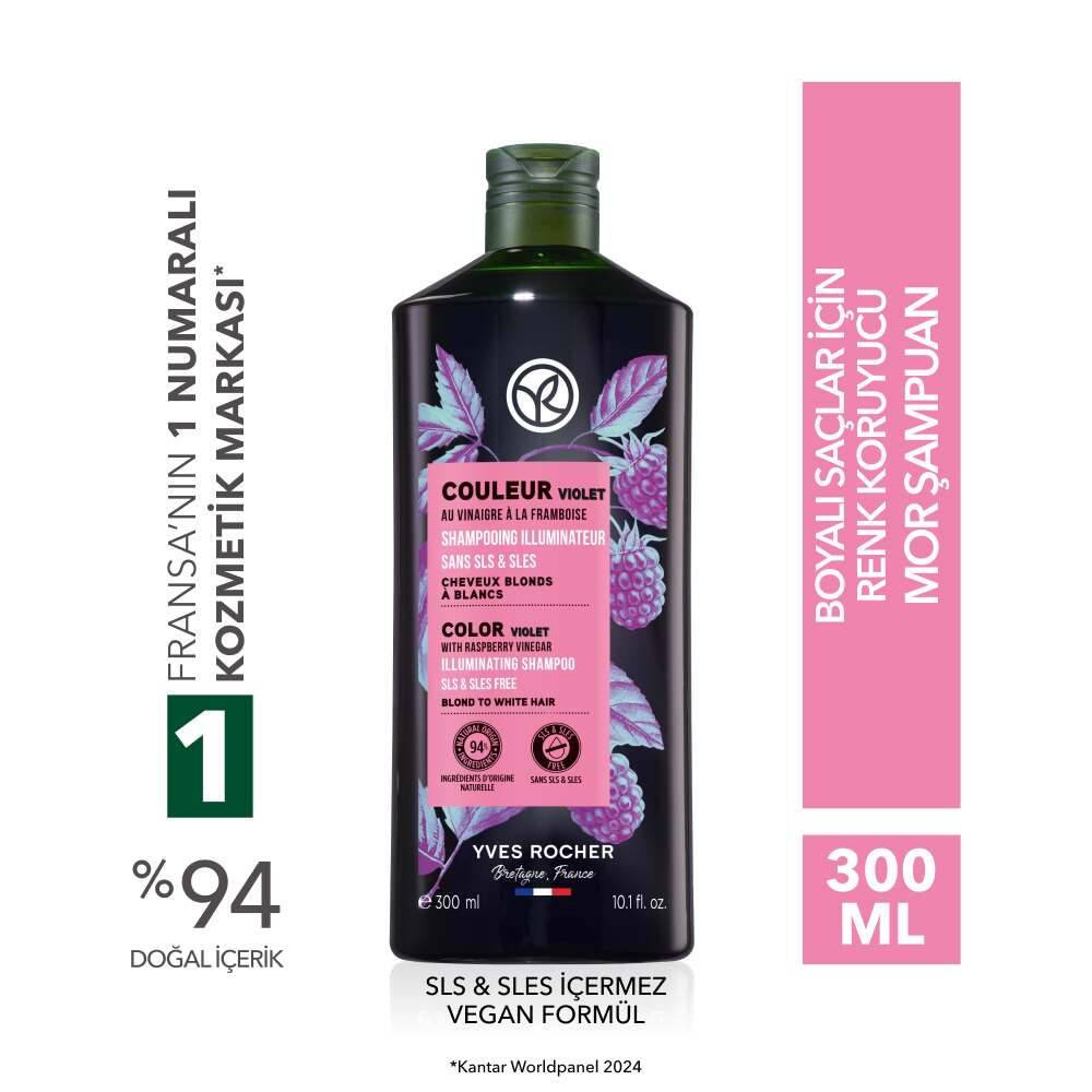 Turunculaşma Karşıtı Mor Şampuan - Boyalı Saçlar - SLS,SLES içermez , Vegan