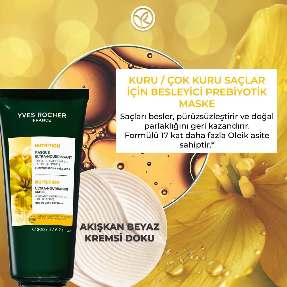 Besleyici Prebiyotik Maske - Kuru ve Çok Kuru Saçlar - Vegan