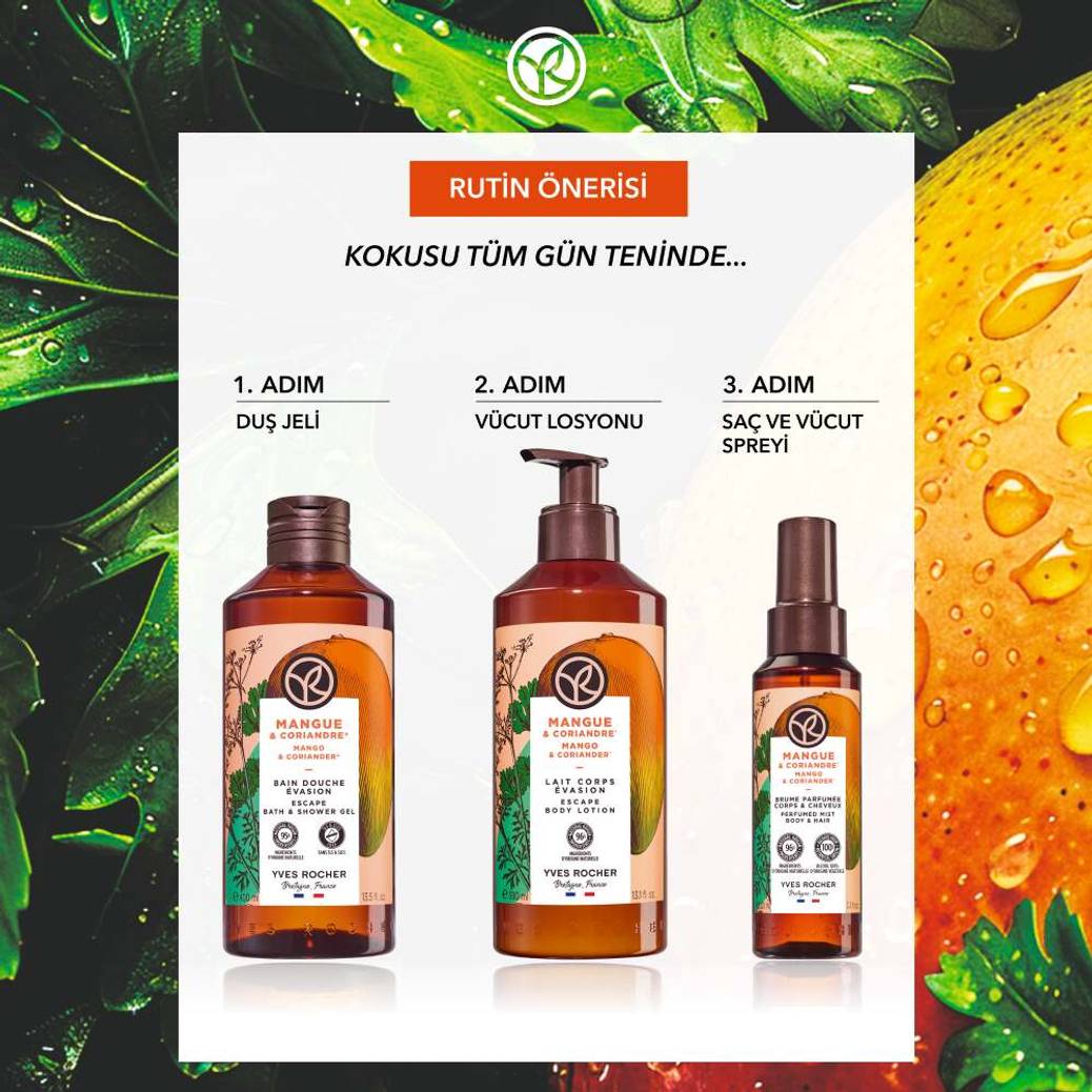 Duş Jeli - Nemlendirici Canlandırıcı Mango Kişniş-SLS,SLES İçermez-Vegan