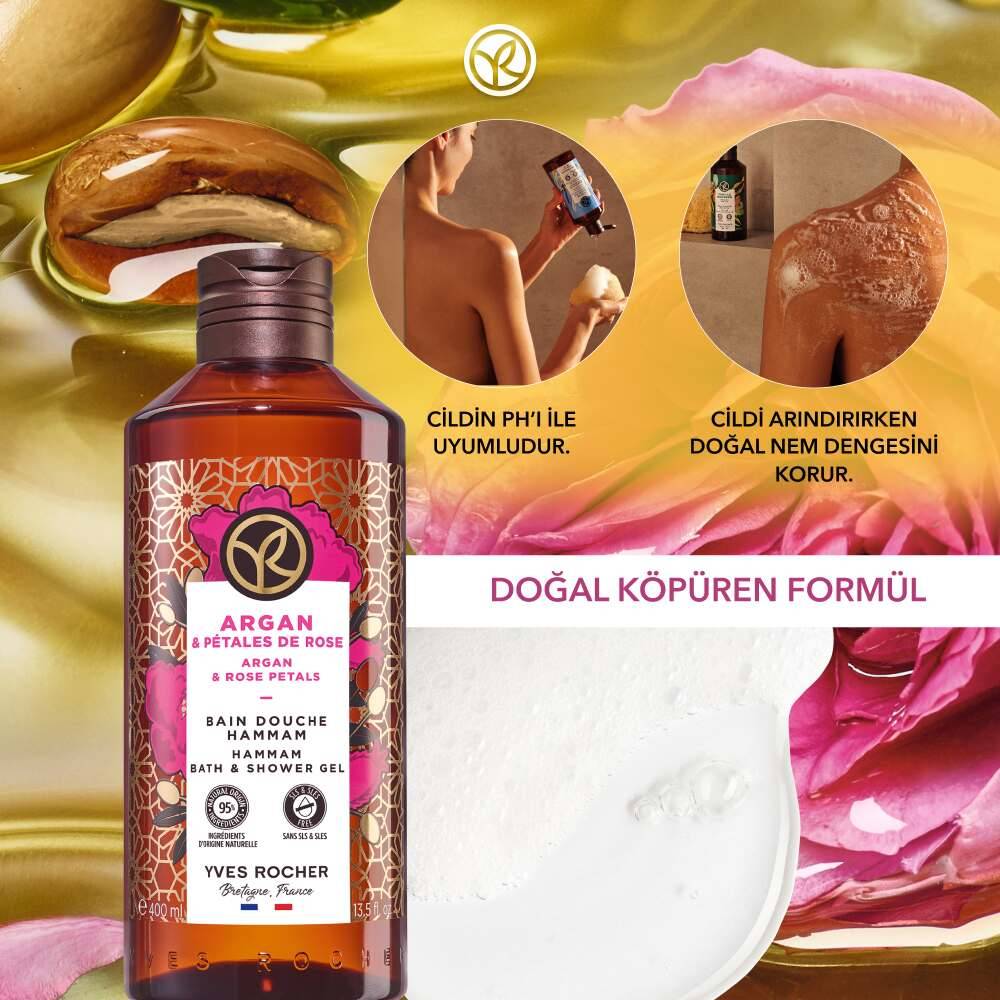 Duş Jeli - Nemlendirici Oryantal Argan ve Gül - SLS,SLES İçermez-Vegan