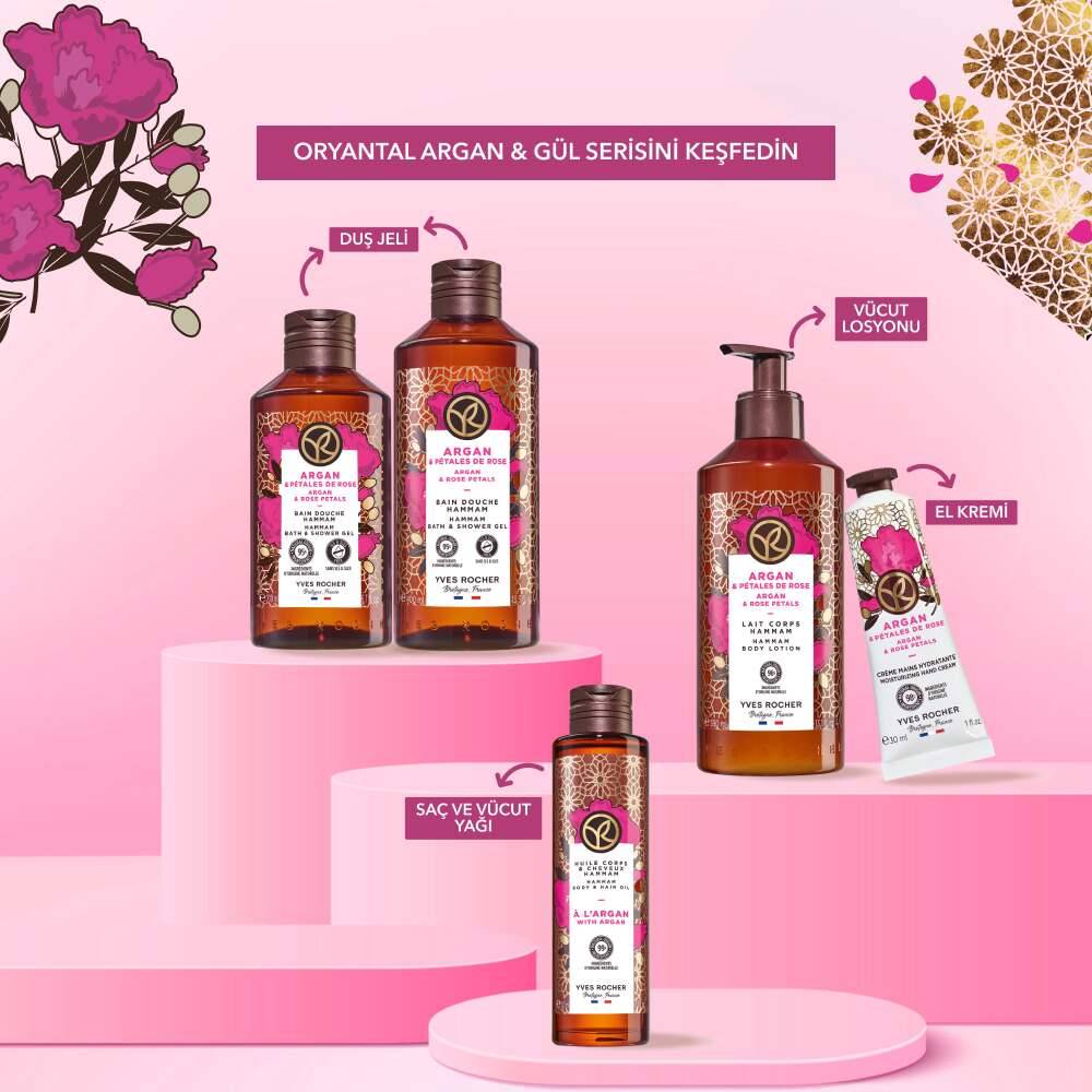 Duş Jeli - Nemlendirici Oryantal Argan ve Gül - SLS,SLES İçermez-Vegan