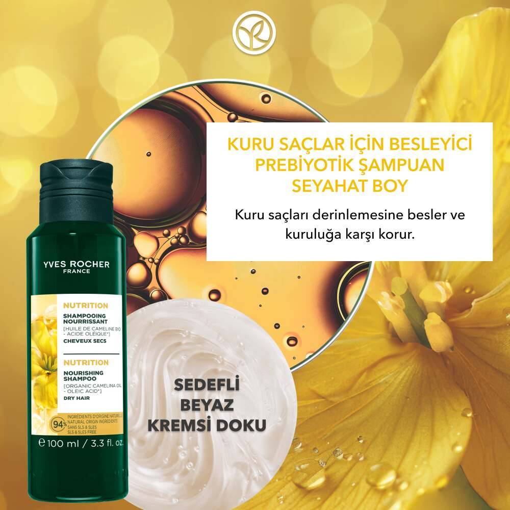 Besleyici Prebiyotik Seyahat Boy Şampuan - Kuru Saçlar - Tuzsuz, SLS,SLES İçermez , Vegan