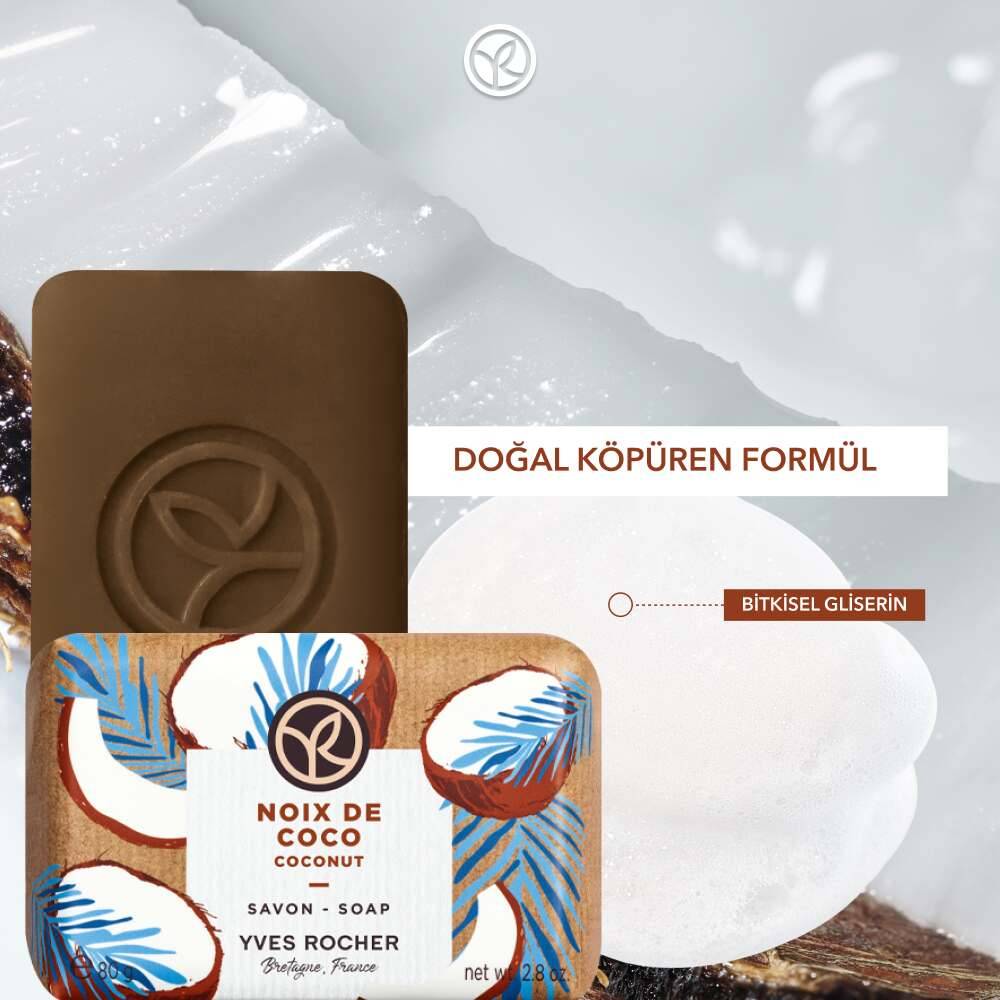 Katı Sabun - Tropikal Hindistan Cevizi -SLS,SLES İçermez-Vegan