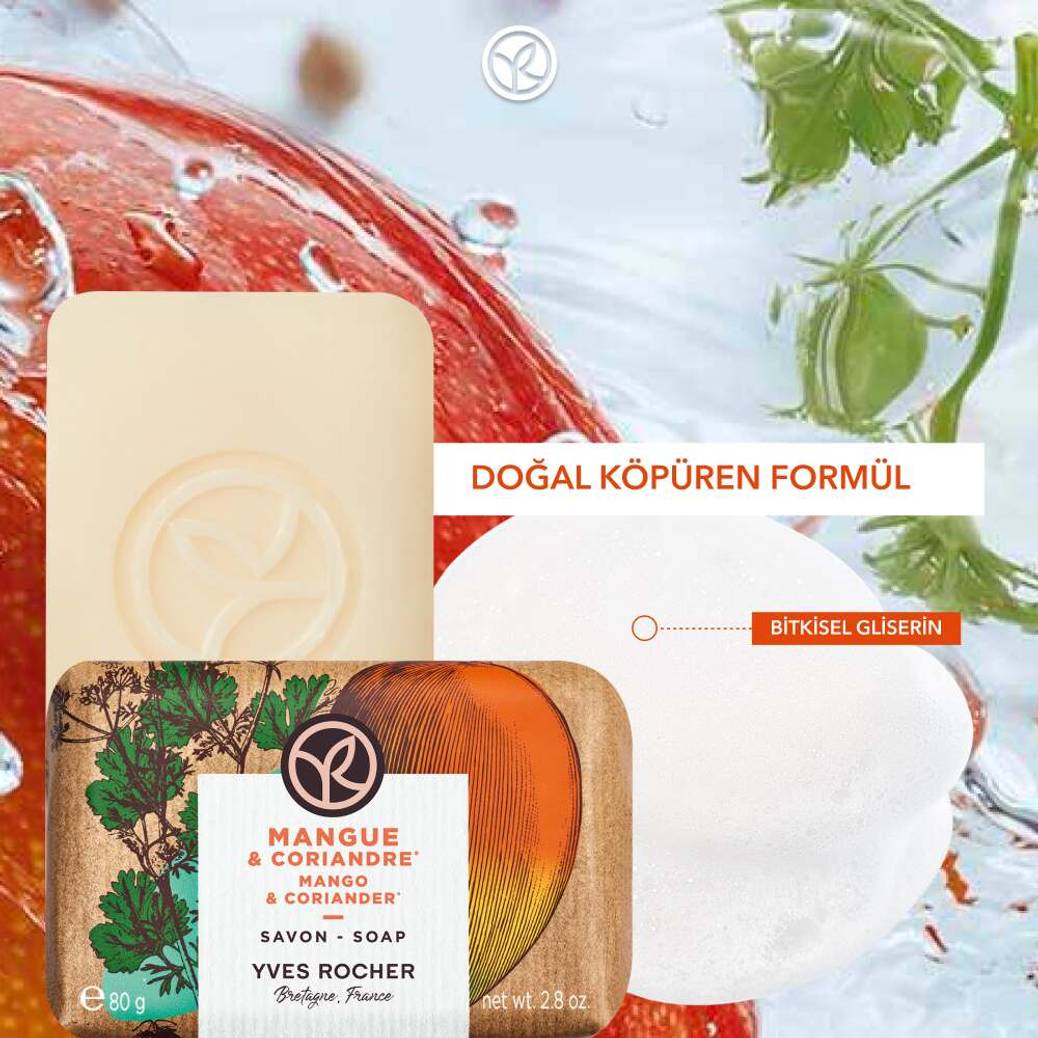 Katı Sabun - Canlandırıcı Mango Kişniş -SLS,SLES İçermez-Vegan