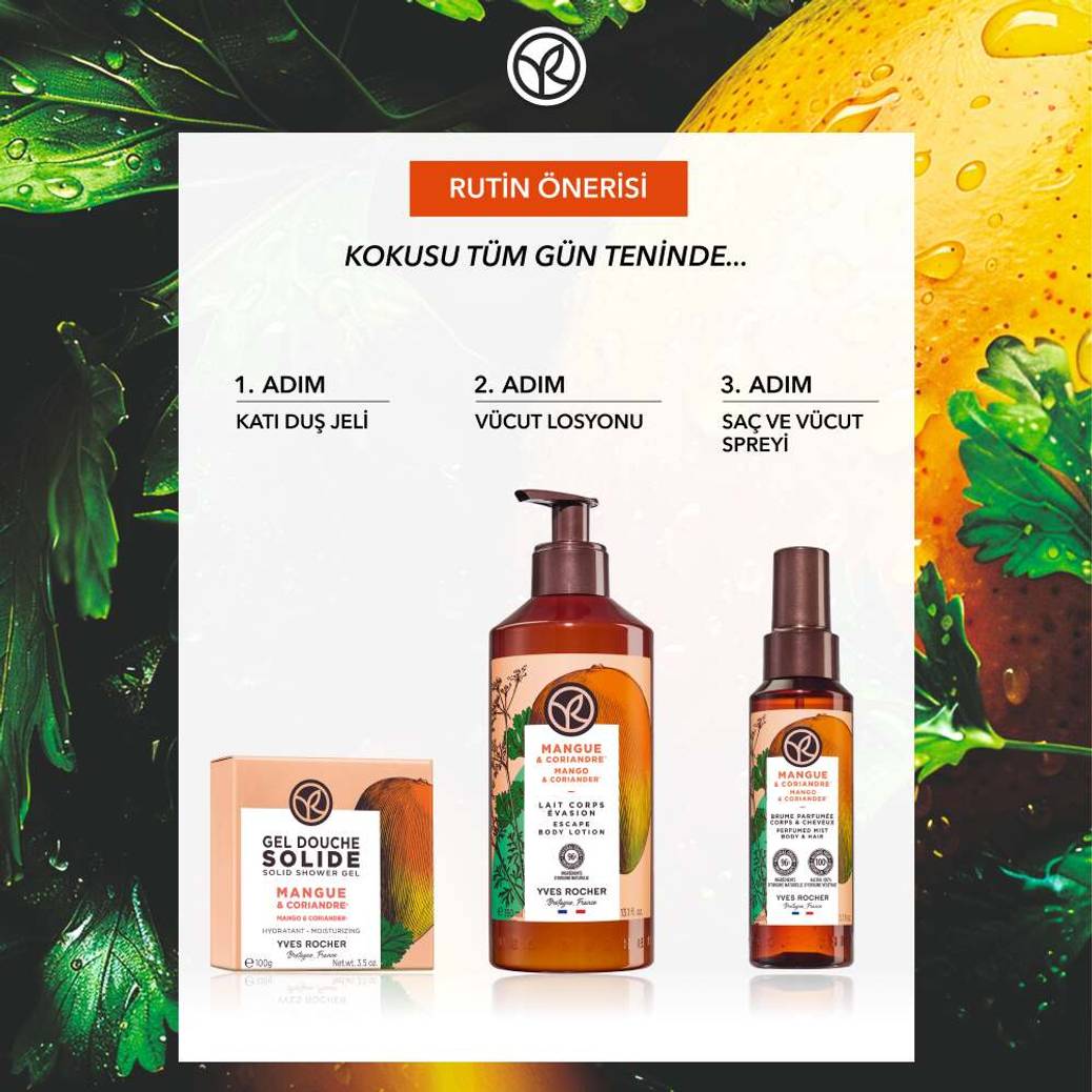 Katı Duş Jeli - Nemlendirici Canlandırıcı Mango Kişniş-SLS,SLES İçermez-Vegan