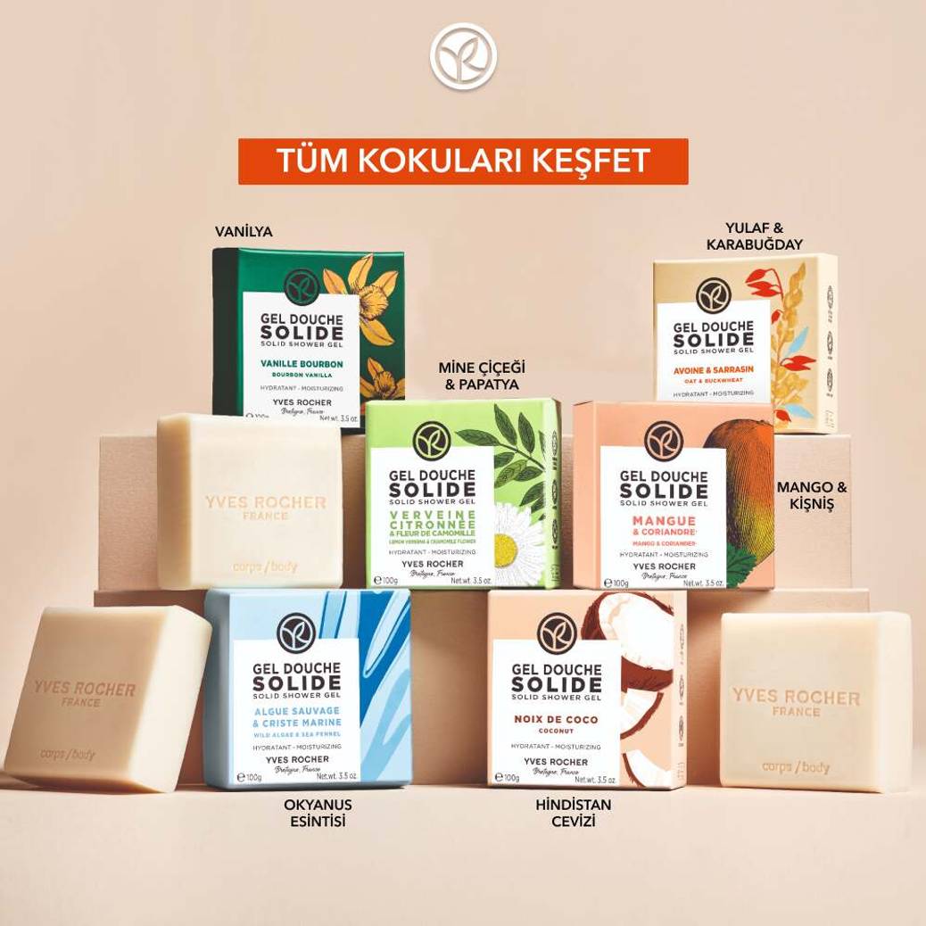 Katı Duş Jeli - Nemlendirici Canlandırıcı Mango Kişniş-SLS,SLES İçermez-Vegan