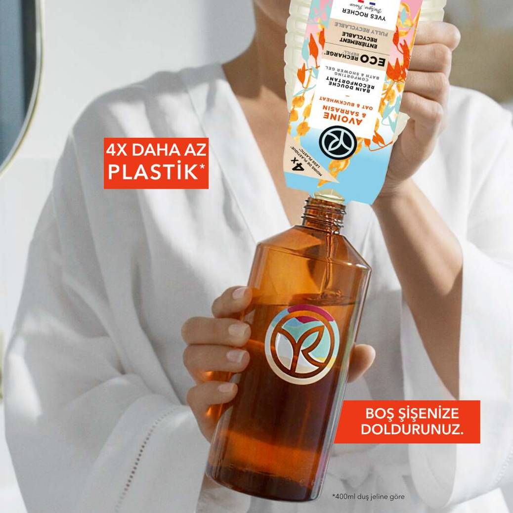 Eko Refill Yedek Duş Jeli-Nemlendirici Rahatlatıcı Yulaf Karabuğday-SLS,SLES İçermez,-Vegan