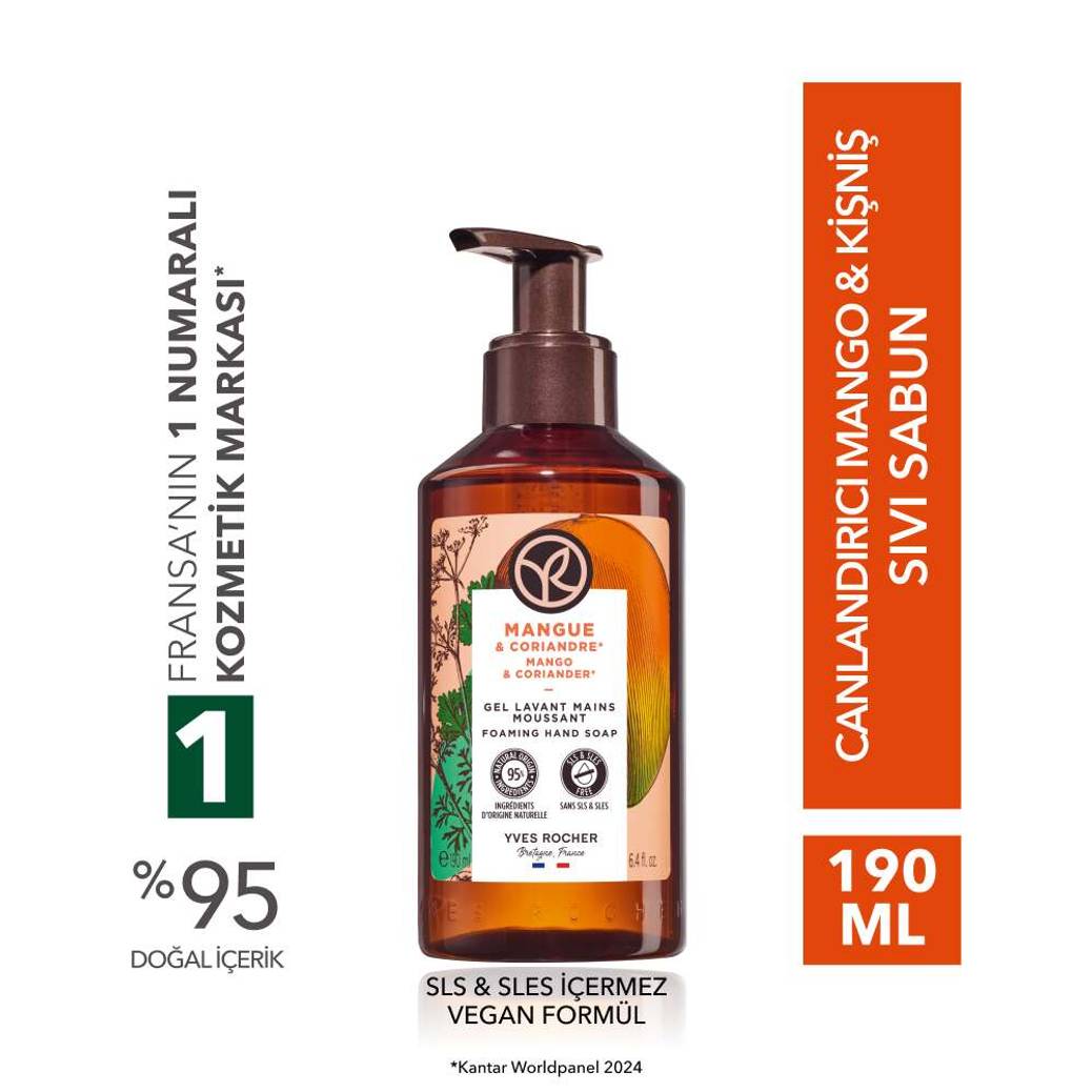 Sıvı Sabun- Canlandırıcı Mango Kişniş - SLS,SLES İçermez-Vegan