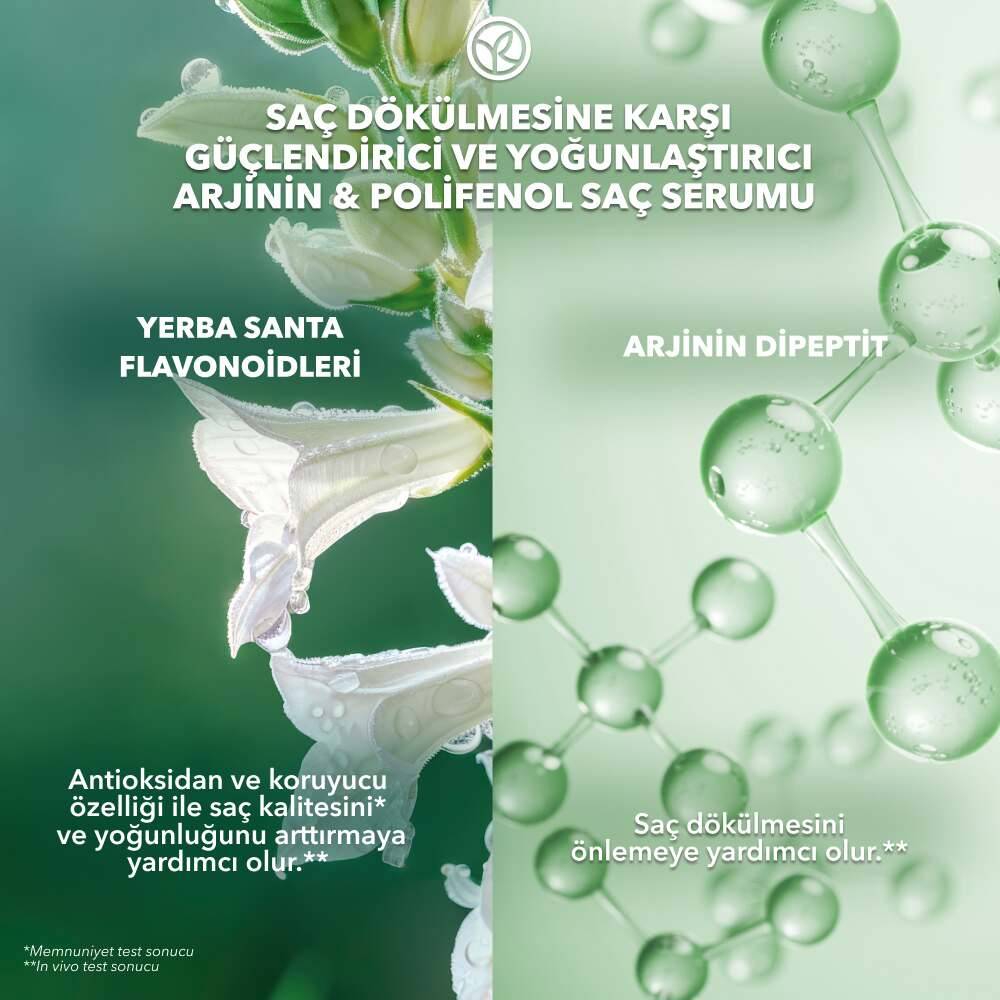 Güçlendirici Yoğunlaştırıcı Arjinin Polifenol Saç Serumu-Saç Dökülmesine Karşı -Vegan