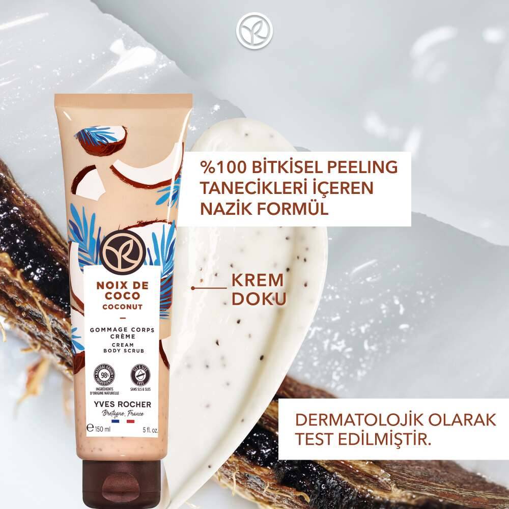 Vücut Peelingi-Arındırıcı Yumuşatıcı Tropikal Hindistan Cevizi-SLS,SLES İçermez-Vegan