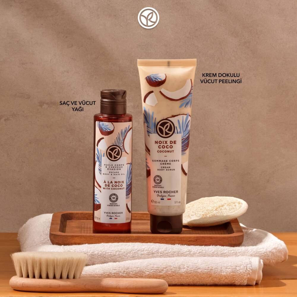 Vücut Peelingi-Arındırıcı Yumuşatıcı Tropikal Hindistan Cevizi-SLS,SLES İçermez-Vegan