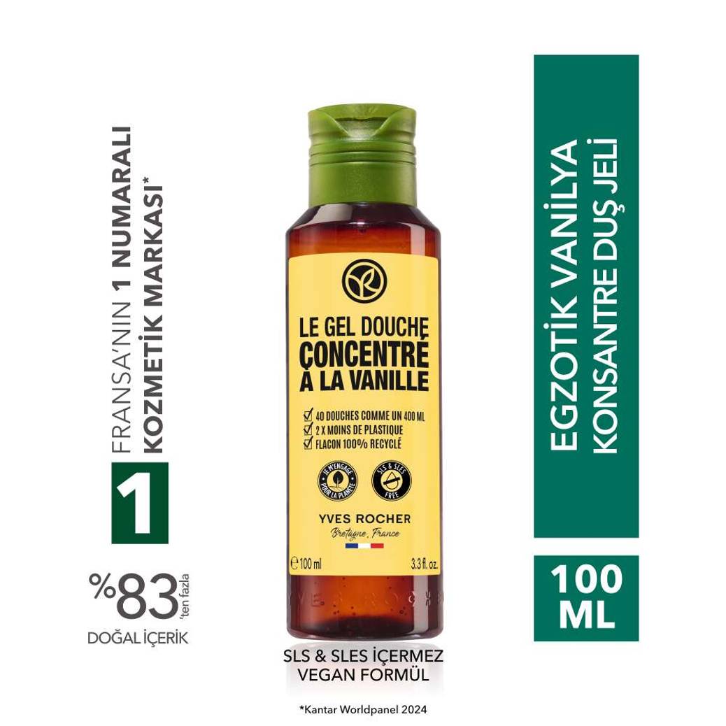 Konsantre Duş Jeli - Nemlendirici Egzotik Vanilya -SLS,SLES İçermez-Vegan