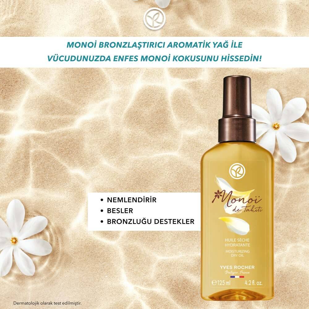 Monoi Bronzlaştırıcı Nemlendirici Besleyici Aromatik Yağ-Monoi de Tahiti-Vegan