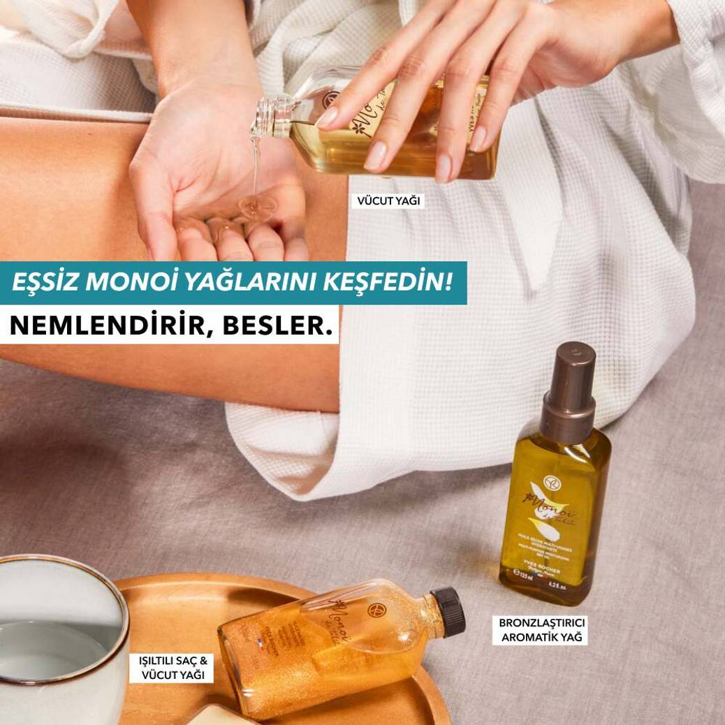 Monoi Bronzlaştırıcı Nemlendirici Besleyici Aromatik Yağ-Monoi de Tahiti-Vegan