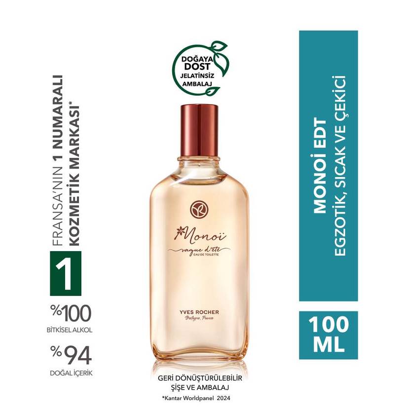 Monoi EDT - Kadın Parfüm - Egzotik,Sıcak ve Çekici - Monoi de Tahiti-Vegan