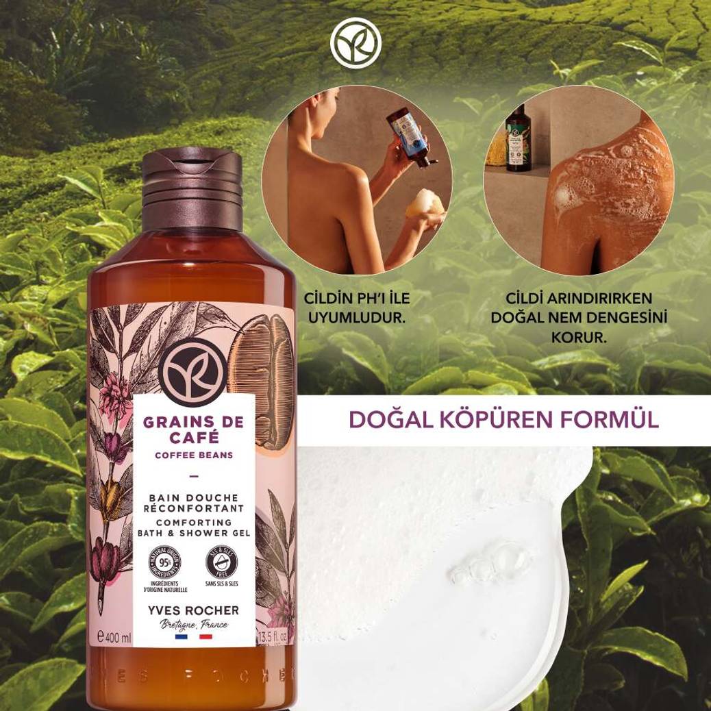 Duş Jeli - Nemlendirici Aromatik Kahve Çekirdeği - SLS,SLES İçermez-Vegan