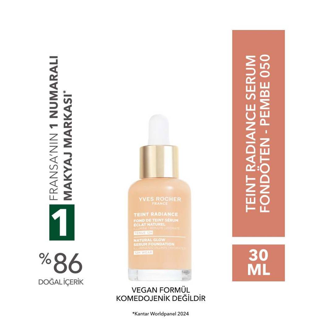 Teint Radiance Işıltı Veren Serum Fondöten- Hyalüronik Asit & E Vitamini - Vegan