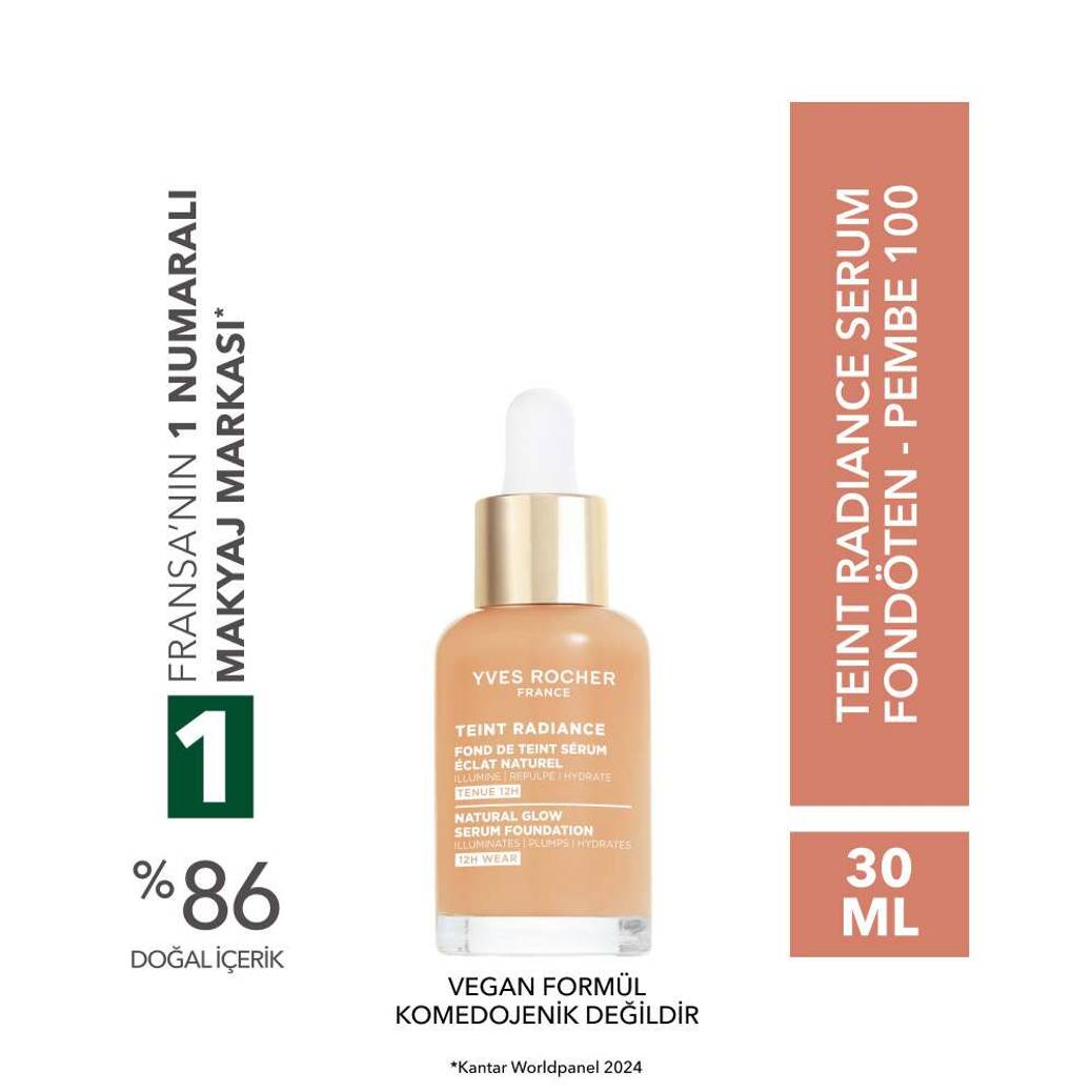 Teint Radiance Işıltı Veren Serum Fondöten- Hyalüronik Asit & E Vitamini - Vegan