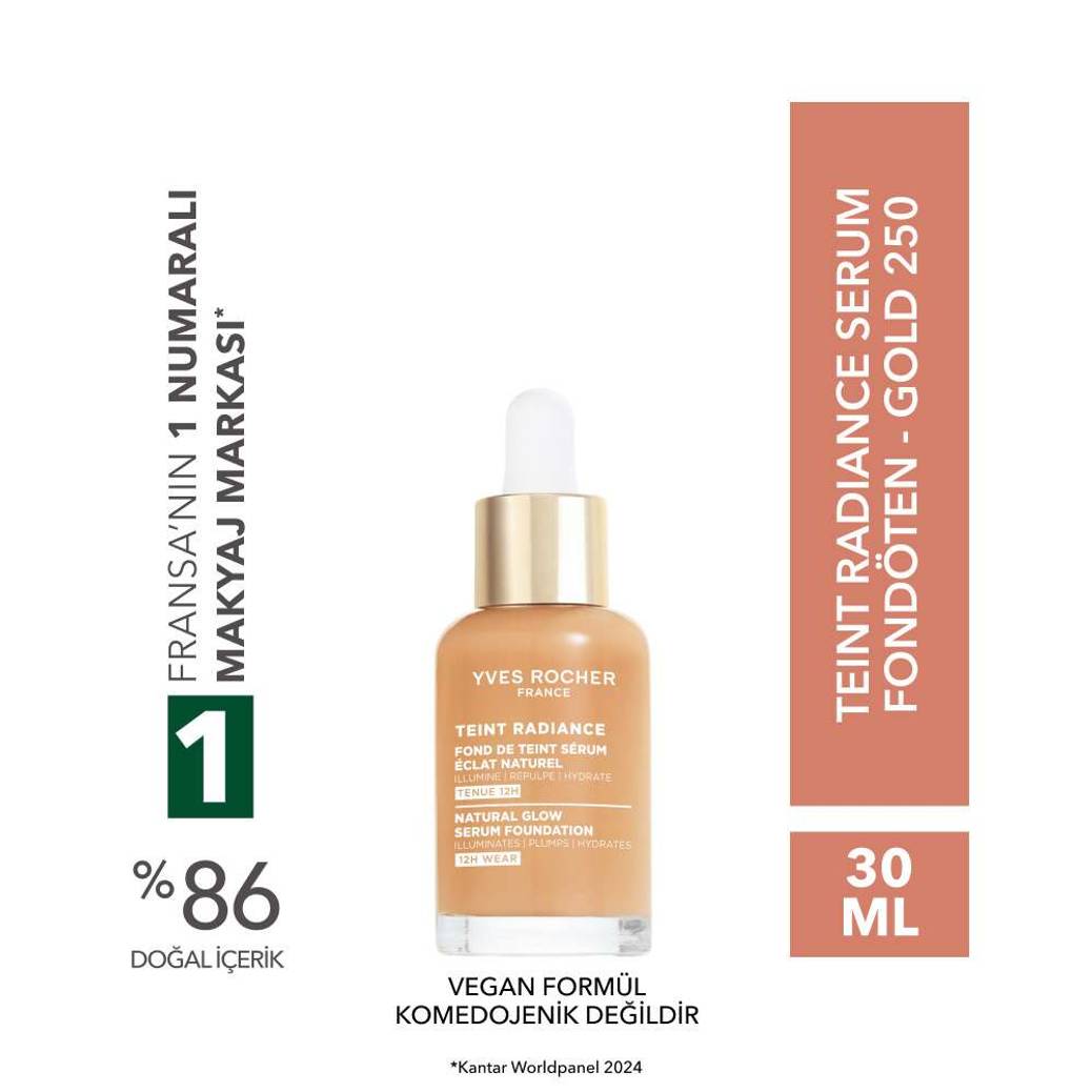 Teint Radiance Işıltı Veren Serum Fondöten- Hyalüronik Asit & E Vitamini - Vegan