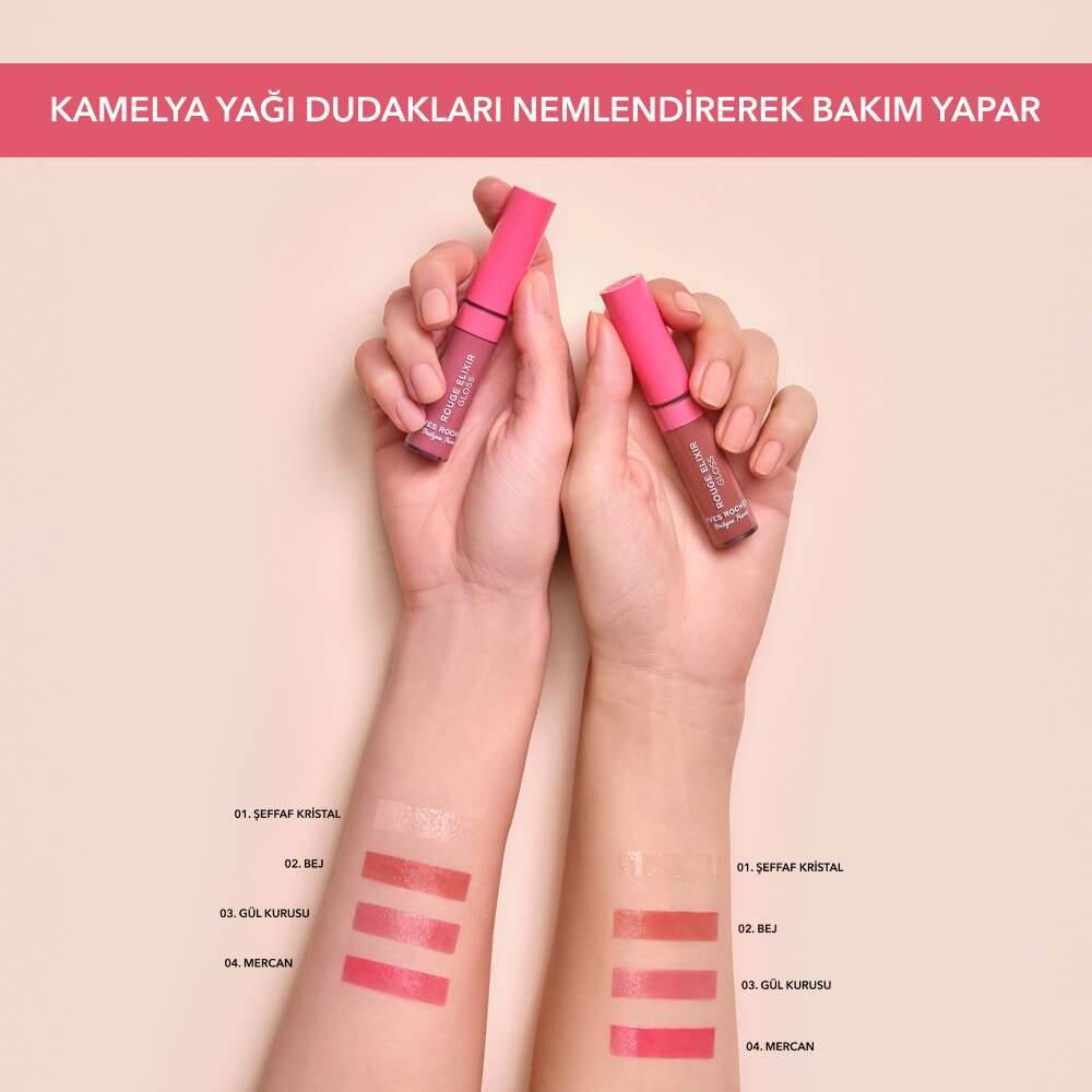 Dudak Parlatıcısı-E Vitamini-Rouge Elixir Gloss Liquid- Vegan