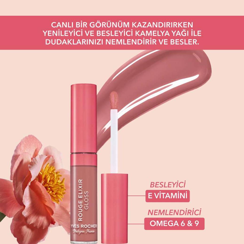 Dudak Parlatıcısı-E Vitamini-Rouge Elixir Gloss Liquid- Vegan