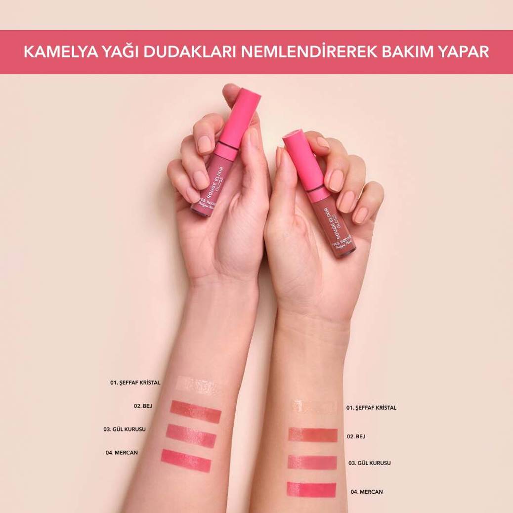 Dudak Parlatıcısı-E Vitamini-Rouge Elixir Gloss Liquid- Vegan
