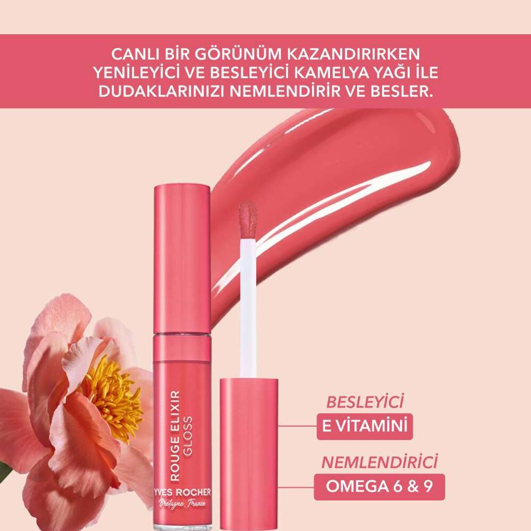 Dudak Parlatıcısı-E Vitamini-Rouge Elixir Gloss Liquid- Vegan