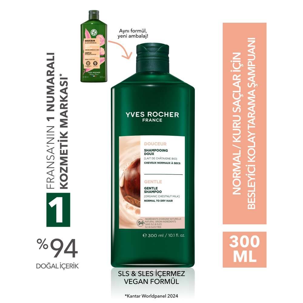 Besleyici Kolay Tarama Şampuanı - Normal / Kuru Saçlar- SLS,SLES içermez , Tuzsuz , Vegan