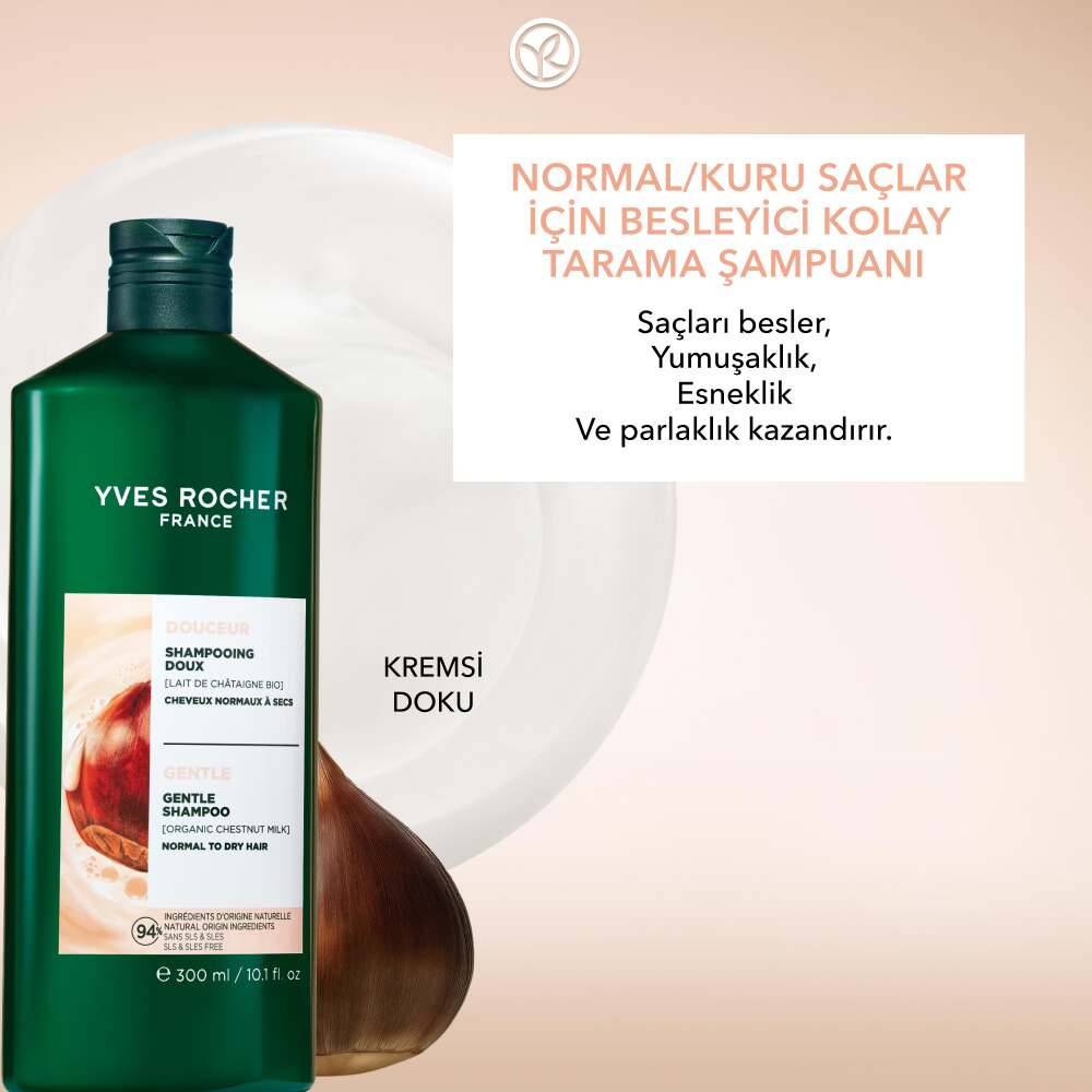 Besleyici Kolay Tarama Şampuanı - Normal / Kuru Saçlar- SLS,SLES içermez , Tuzsuz , Vegan