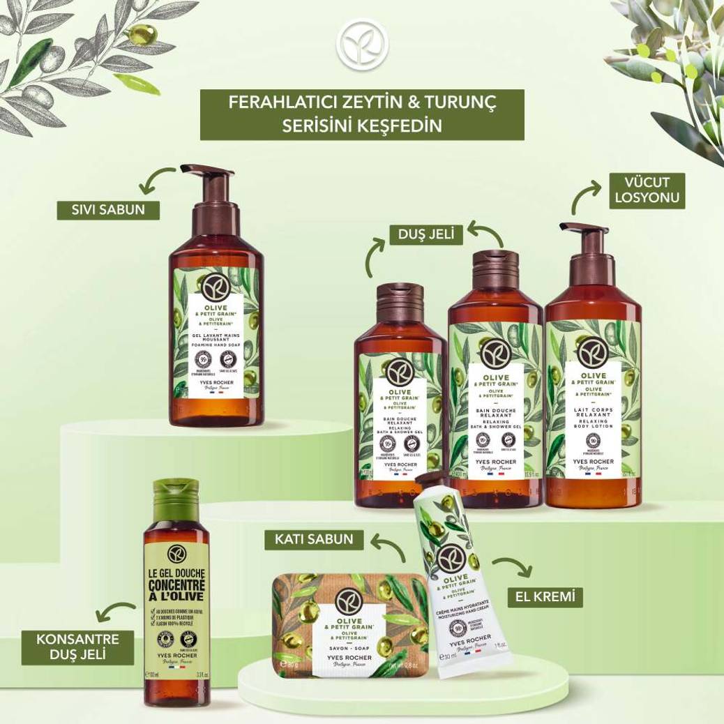 Katı Sabun - Ferahlatıcı Zeytin Turunç -SLS,SLES İçermez-Vegan
