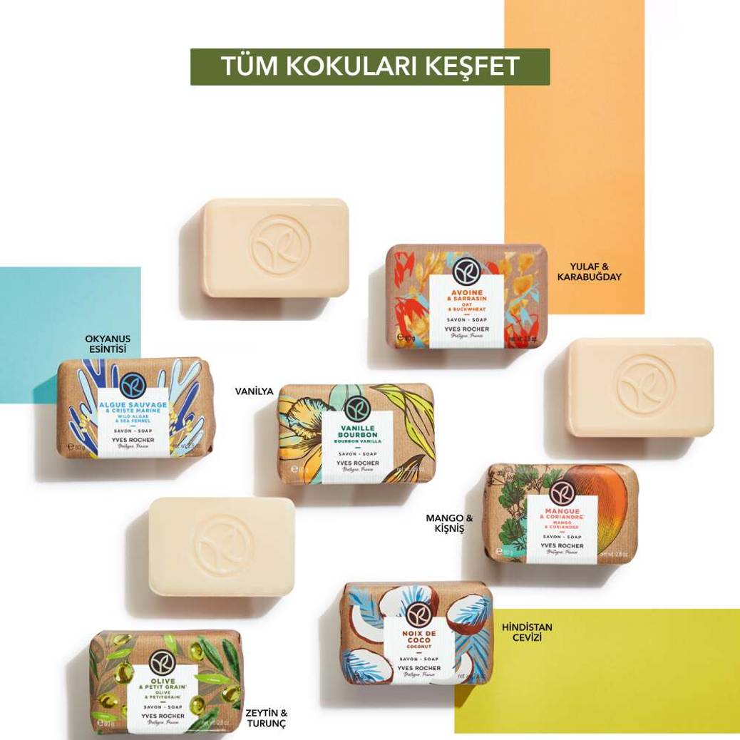 Katı Sabun - Ferahlatıcı Zeytin Turunç -SLS,SLES İçermez-Vegan
