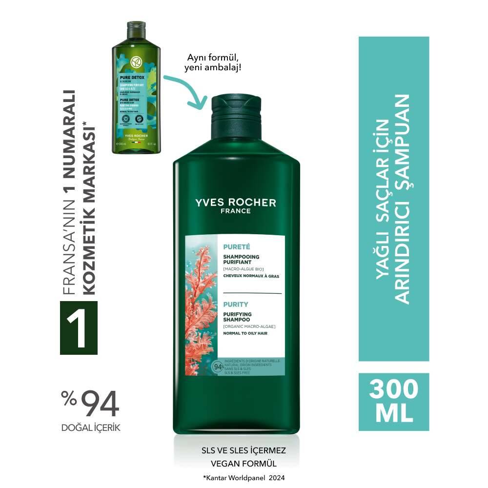 Arındırıcı Şampuan - Yağlı Saçlar- SLS,SLES içermez, Tuzsuz, Vegan