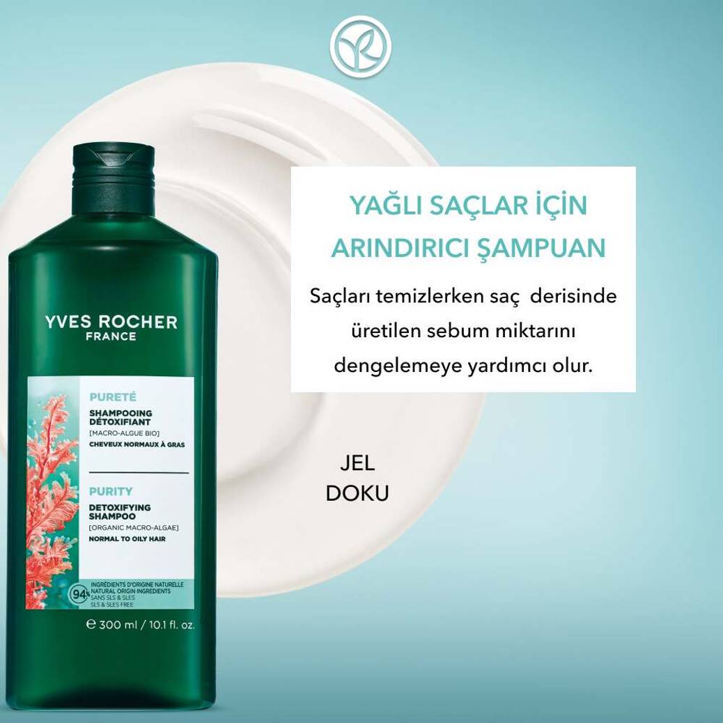 Arındırıcı Şampuan - Yağlı Saçlar- SLS,SLES içermez, Tuzsuz, Vegan
