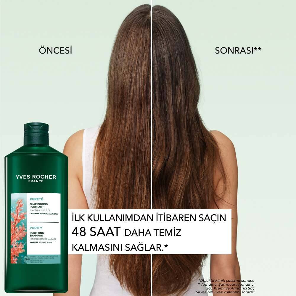 Arındırıcı Şampuan - Yağlı Saçlar- SLS,SLES içermez, Tuzsuz, Vegan
