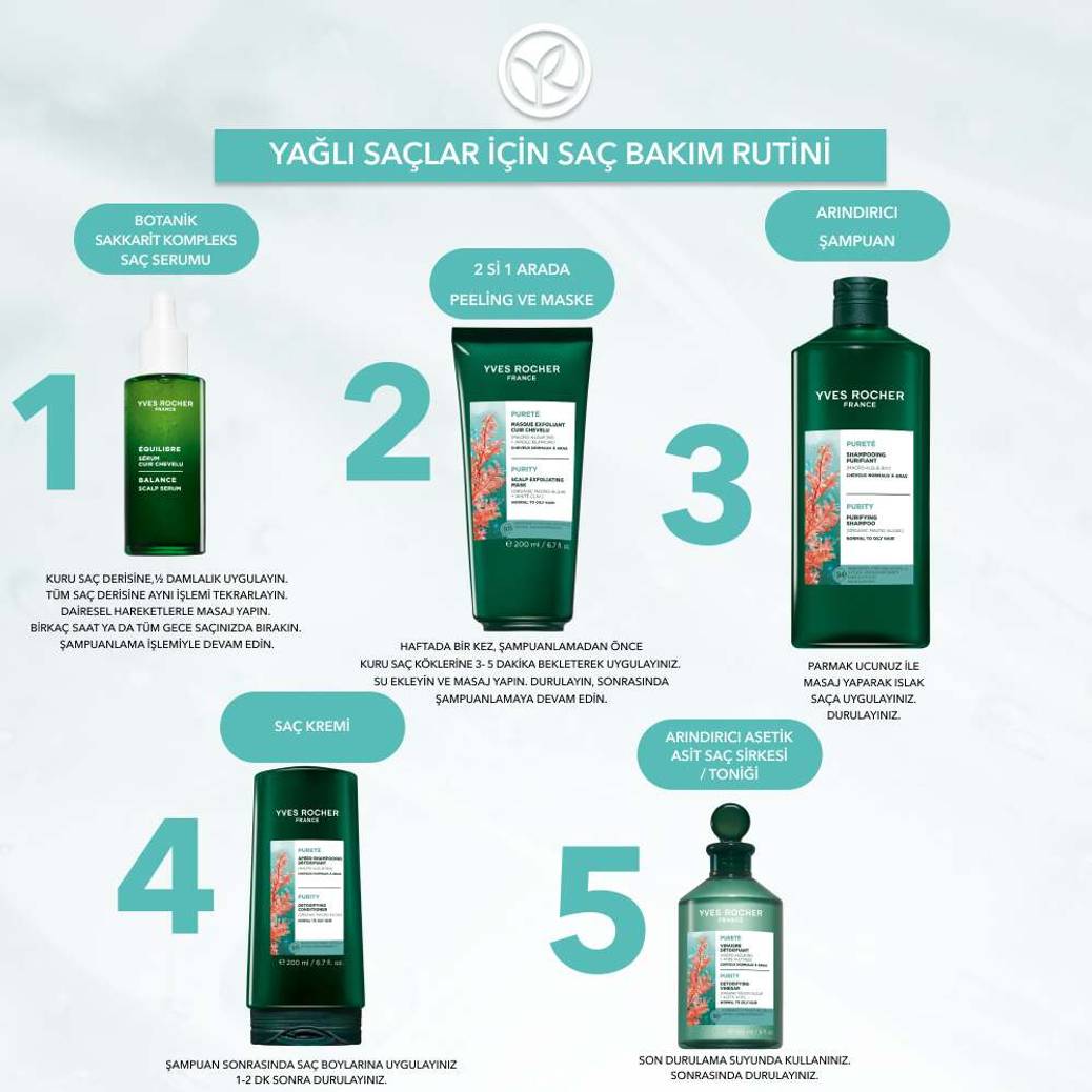 Arındırıcı Şampuan - Yağlı Saçlar- SLS,SLES içermez, Tuzsuz, Vegan